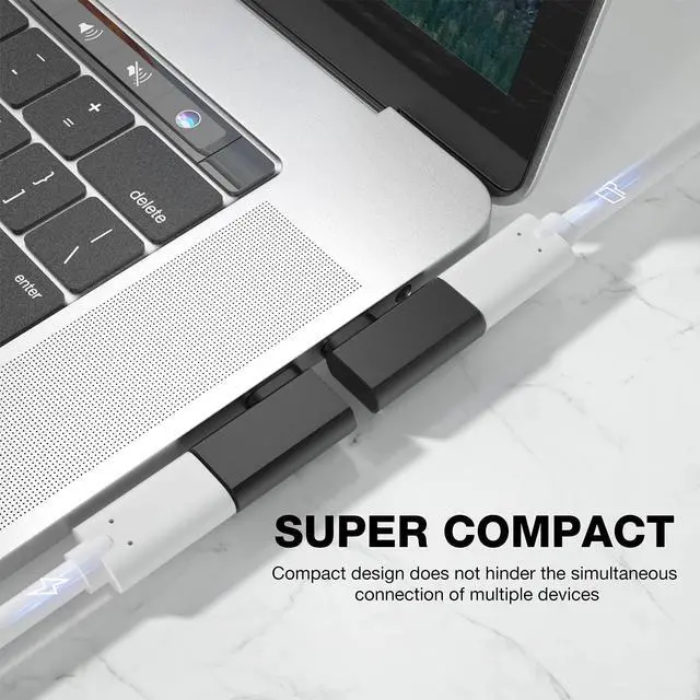 Alt view image 6 of 7 - USB-C 90 Degree Adapter 4Pack, USB C Right Angle Adapter, 100W 20Gbps 4K Video, USBC Male to Female USBC L Shape Extender, for iPhone 16, MacBook, ROG Ally, Steam Deck, Switch, Galaxy S25