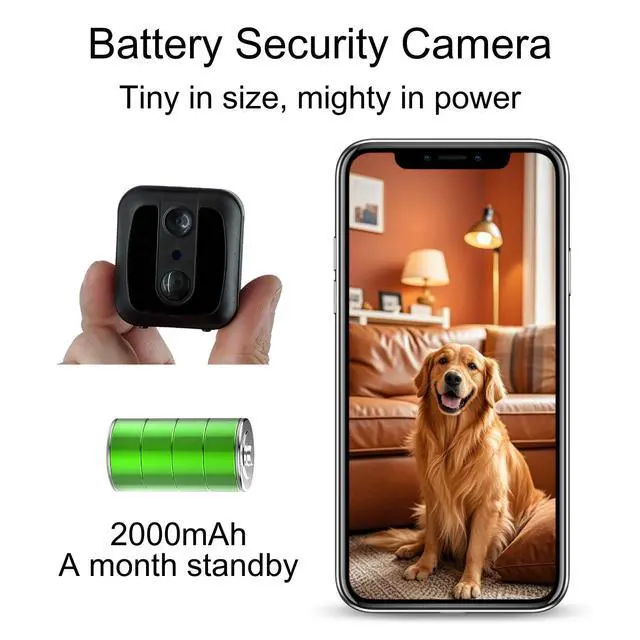 Alt view image 2 of 7 - Mini WiFi Hidden Camera HD Wireless Indoor Camera, 30-Day Standby, Night Vision, Motion Detection Alerts, Home Security Camera