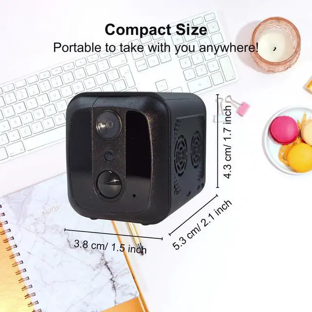 Alt view image 3 of 7 - Mini WiFi Hidden Camera HD Wireless Indoor Camera, 30-Day Standby, Night Vision, Motion Detection Alerts, Home Security Camera