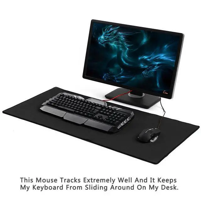 Alt view image 7 of 7 - Large Mouse Pad Gaming & Professional Computer Extra Large Mouse Pad/Mat 27.5IN (70 * 30 chunse Black)