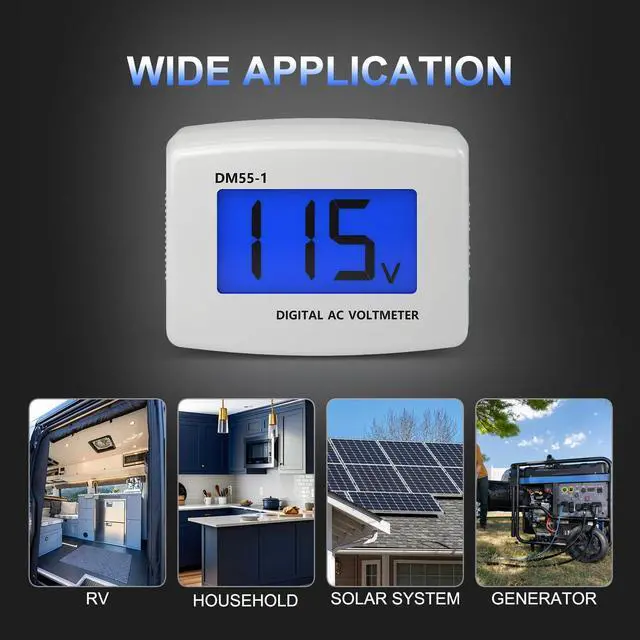 Alt view image 6 of 7 - Electric Voltage Tester AC 80-300V, LCD Display Flat Plug Voltmeter Electrical Outlet Tester Plug in Digital Voltage Meter