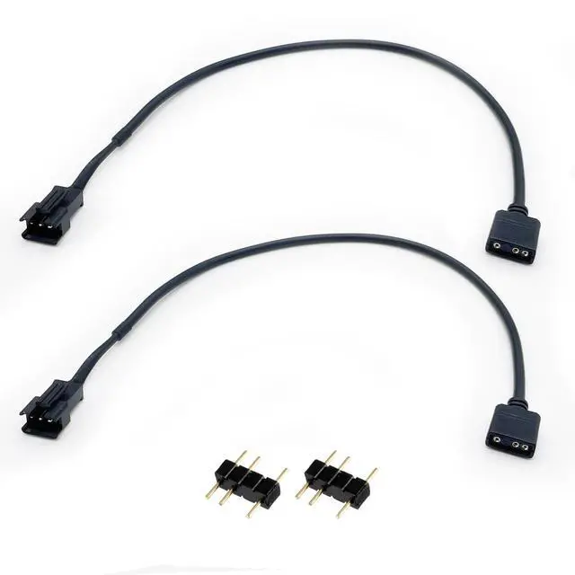 Alt view image 2 of 6 - 1-to-1 ARGB Extension Cable, 5V 3-pin to JST SM 3Pin Male Adapter Cable, 5V 3-Pin Digital Addressable RGB Extension Cable, 1 to 1 Male ARGB Cable, 11.8 Inches, 2-Pack