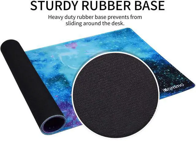Alt view image 3 of 7 - Large Galaxy Desk Mat Mouse Pad Big DeskPad Desk Cover Extended Cute Computer Mouse Pad XXL Big Office Desk Mouse Mat/Pad with Waterproof Surface-Optimized Gaming Surface (XXL-038, Blue Galaxy)
