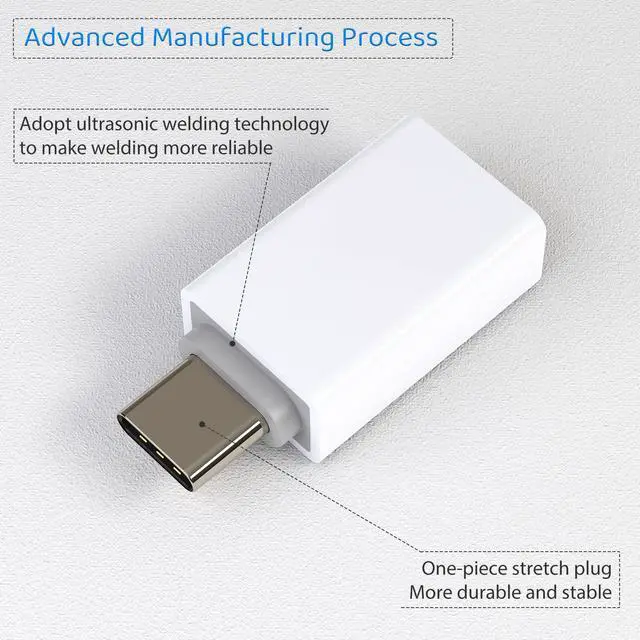 Alt view image 4 of 7 - USB C to USB Adapter Pack-1,USB-C Male to USB 3.0 Female Adapter for MacBook Pro 2021/2020 iMac iPad Pro/mini 6 Pixel 6 5 4 xl USB C Wall Plug Charger and Any Type C or Thunderbolt 4/3 Devices, White