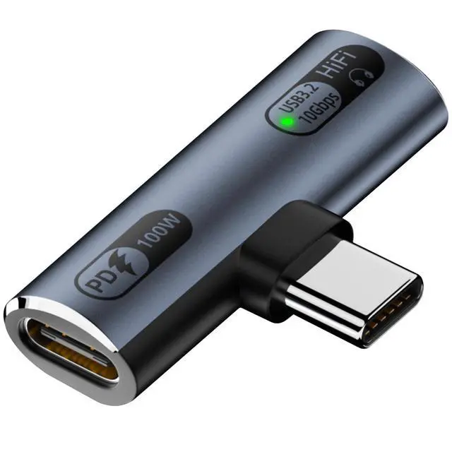 Alt view image 2 of 7 - 2-in-1 USB C Splitter with 100W Charging Port, Dual USB Type C Headphone and Charger Adapter Dongle for iPhone 16/15 Series, iPad, MacBook, Galaxy S24/S23 and More