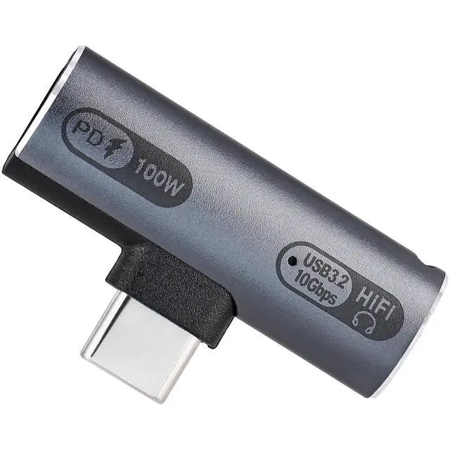 Alt view image 3 of 7 - 2-in-1 USB C Splitter with 100W Charging Port, Dual USB Type C Headphone and Charger Adapter Dongle for iPhone 16/15 Series, iPad, MacBook, Galaxy S24/S23 and More