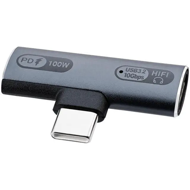 Alt view image 7 of 7 - 2-in-1 USB C Splitter with 100W Charging Port, Dual USB Type C Headphone and Charger Adapter Dongle for iPhone 16/15 Series, iPad, MacBook, Galaxy S24/S23 and More
