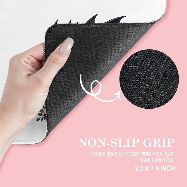 Alt view image 5 of 5 - Book Lover Reader Gifts, Black Baby Dragon Book Mouse Pads for Work,Dragon Wireless Mouse Computers Laptop Desk Accessories, Reading Lover Presents,9.5x7.9 InchJ001