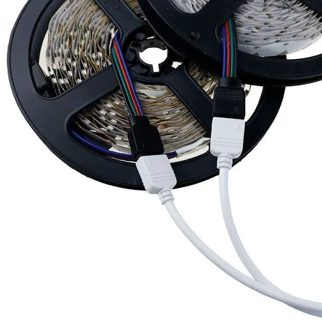Alt view image 5 of 7 - 2 Pack 4 Pin 1 to 3 Female LED RGB Splitter Connector Cable with 8 Free Male 4 Pin Plugs (11.8in/30cm)