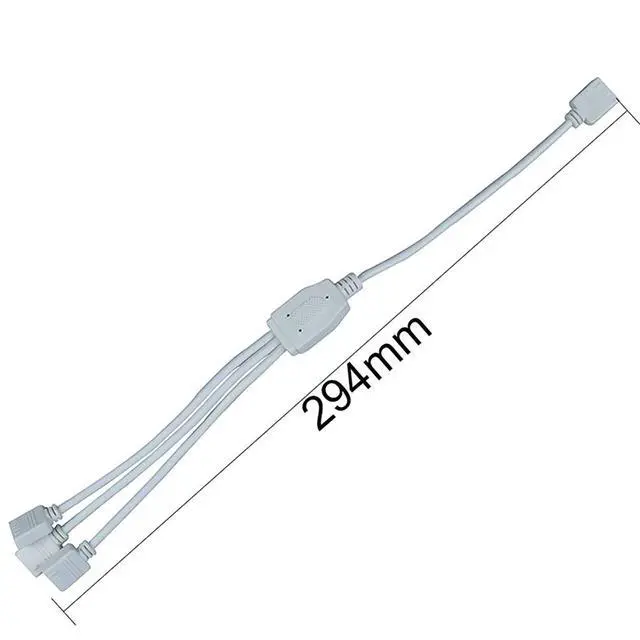 Alt view image 4 of 7 - 2 Pack 4 Pin 1 to 3 Female LED RGB Splitter Connector Cable with 8 Free Male 4 Pin Plugs (11.8in/30cm)