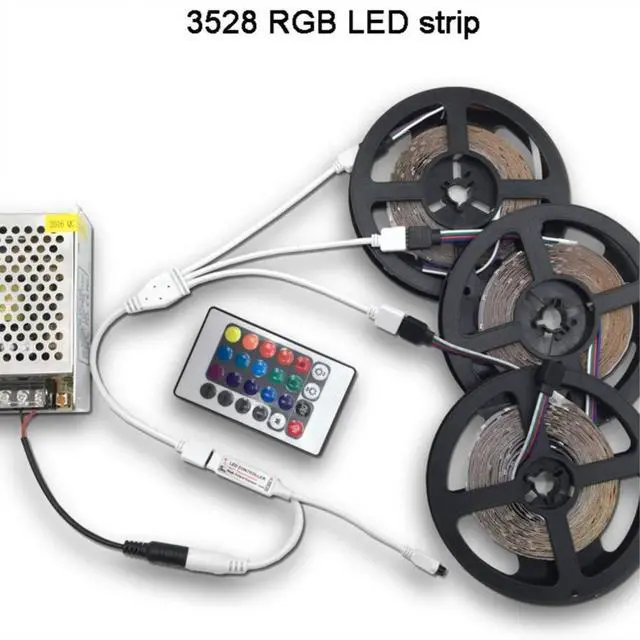 Alt view image 7 of 7 - 2 Pack 4 Pin 1 to 3 Female LED RGB Splitter Connector Cable with 8 Free Male 4 Pin Plugs (11.8in/30cm)