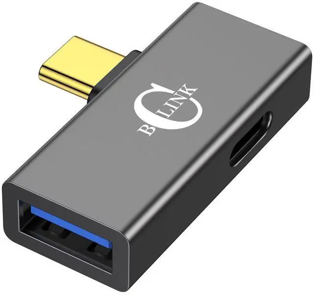 Main image of BCLINK 2-in-1 USB C to USB 3.1 Adapter with 100W Charging Port, Thunderbolt 4/3 OTG Converter for Meta Quest 2, iPhone 15, MacBook, iMac, iPad and More - Space Gray