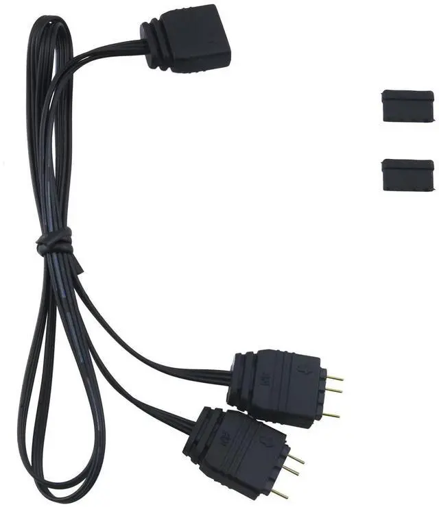 Main image of ARGB Splitter Cable ZCZQC 33.5cm/13.19inch 5V 1 Female to 2 Male 3 Pin ARGB Extension Cable for Computer Chassis, CPU Cooler and 5v ARGB Fan
