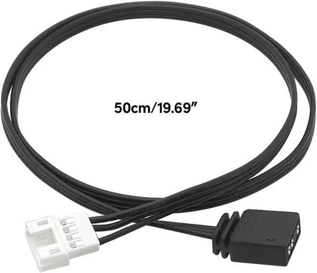 Alt view image 3 of 7 - 2Pcs Black 4 Pin to 5V 3 Pin Conversion Cable ARGB Splitter Extension Cable for Computer Chassis 4pin to 5V 3 Pin Converter ARGB Connector Audio Accessories