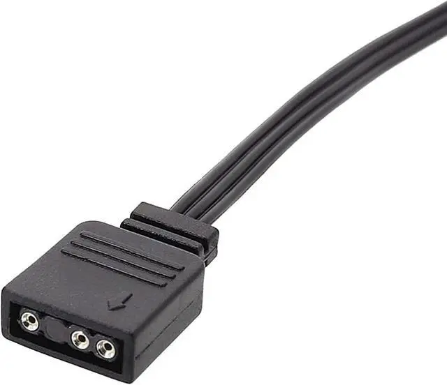 Alt view image 5 of 7 - 2Pcs Black 4 Pin to 5V 3 Pin Conversion Cable ARGB Splitter Extension Cable for Computer Chassis 4pin to 5V 3 Pin Converter ARGB Connector Audio Accessories