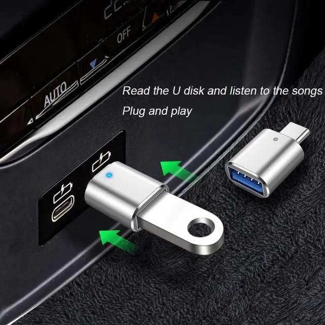 Alt view image 4 of 7 - 2*USB C Male to USB 3.0 Female Converter Adapter & 2*USB 2.0 Male to USB C Female OTG Adapter for Charging and Data Transmission (4 Pack) - Silver