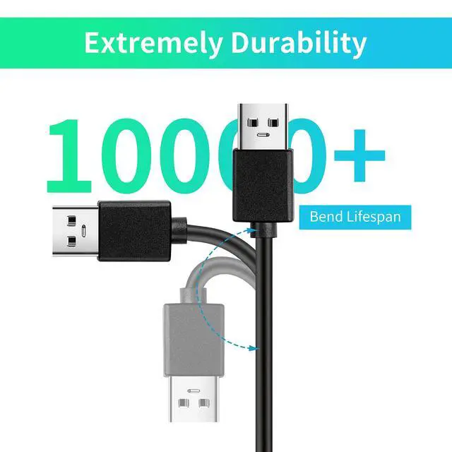 Alt view image 4 of 7 - Micro B Cable, 1ft /35cm USB 3.0 A Male to Micro USB 3.0 Sync Cord,Data Wire for Samsung, My Passport and More External Hard Drive(Black)