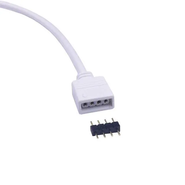 Alt view image 2 of 7 - 4 Pin RGB LED Strip Splitter Cable 2 Way 1 to 2 Splitter Connector SMD 5050 3528 2835 RGB LED Tape Ribbon Splitter- 12inch, White, 1pc