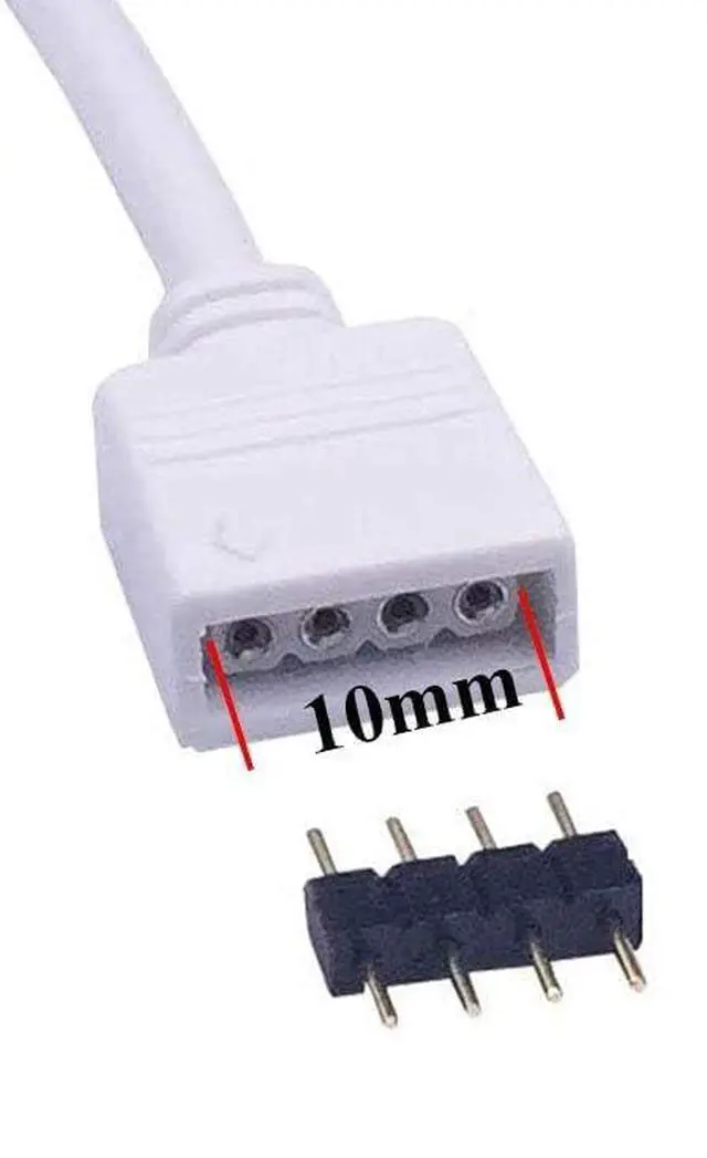 Alt view image 3 of 7 - 4 Pin RGB LED Strip Splitter Cable 2 Way 1 to 2 Splitter Connector SMD 5050 3528 2835 RGB LED Tape Ribbon Splitter- 12inch, White, 1pc