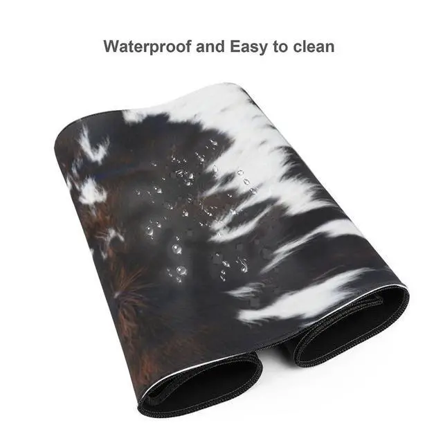 Alt view image 2 of 5 - Cow Gaming Mouse Pad Extended Large Mouse Mat 31.5 X 11.8 Inch Nonslip Rubber Base Long Desk Pad Stitched Edges Mousepad Mice Pad for Office Home Game