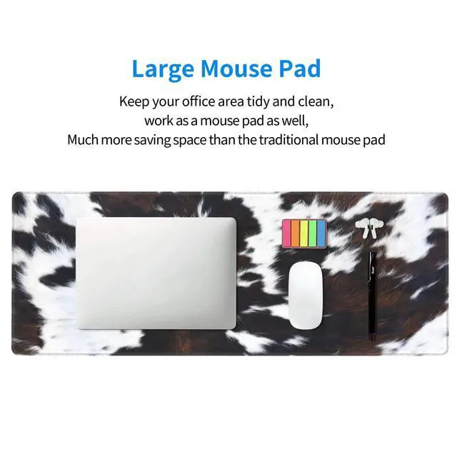 Alt view image 3 of 5 - Cow Gaming Mouse Pad Extended Large Mouse Mat 31.5 X 11.8 Inch Nonslip Rubber Base Long Desk Pad Stitched Edges Mousepad Mice Pad for Office Home Game