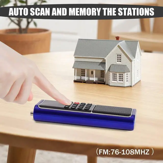 Alt view image 7 of 7 - Portable Radio with Mp3 Speaker, Radios Porable FM, Radio Support Tf Card/USB/Music Recording, Emergency Radio Rechargeable Battery Powered,FM Radio with Best Reception (Blue)