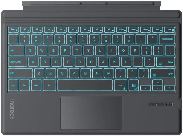 Main image of for Surface Pro 7 Keyboard with Precision Touchpad, Bluetooth 5.3, 7-Color Backlight, Compatible with Surface Pro 7/7+/6/5/4, KB02027 Gray