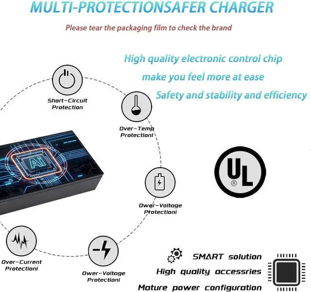 Alt view image 5 of 6 - 230W 19.5V 11.8A AC Charger for Asus:ROG Zephyrus S GX701GX GX701GW GX701GV ROG Strix Scar II GL704GM-DH74 GL703GM-DS74 ADP-230GB B A17-180P1A Gaming Laptop with US Cable