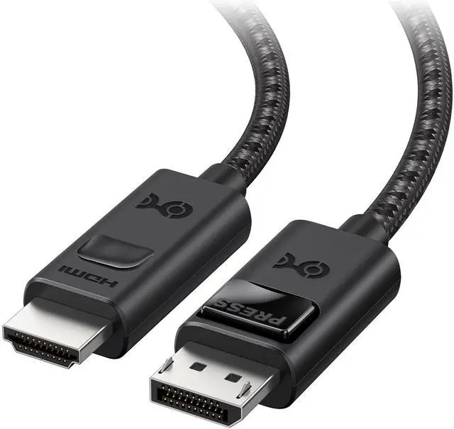Main image of Uni-Directional 8K DisplayPort to HDMI 2.1 Cable - 6ft, with 4K 240Hz / 8K 60Hz, Display Port to HDMI 2.1 Cable, Supports RTX4080, RX7900, Not Work with PS5/Xbox, No VRR Support