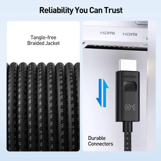Alt view image 7 of 7 - Uni-Directional 8K DisplayPort to HDMI 2.1 Cable - 6ft, with 4K 240Hz / 8K 60Hz, Display Port to HDMI 2.1 Cable, Supports RTX4080, RX7900, Not Work with PS5/Xbox, No VRR Support
