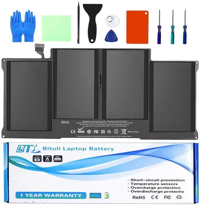 Main image of A1405 A1466 Replacement Battery for MacBook Air 13 inch A1377 A1369 (Late 2010 Mid 2011 Mid 2012 Mid 2013 Early 2014 Version), Also fit A1496 661-5731 MC503 MC504