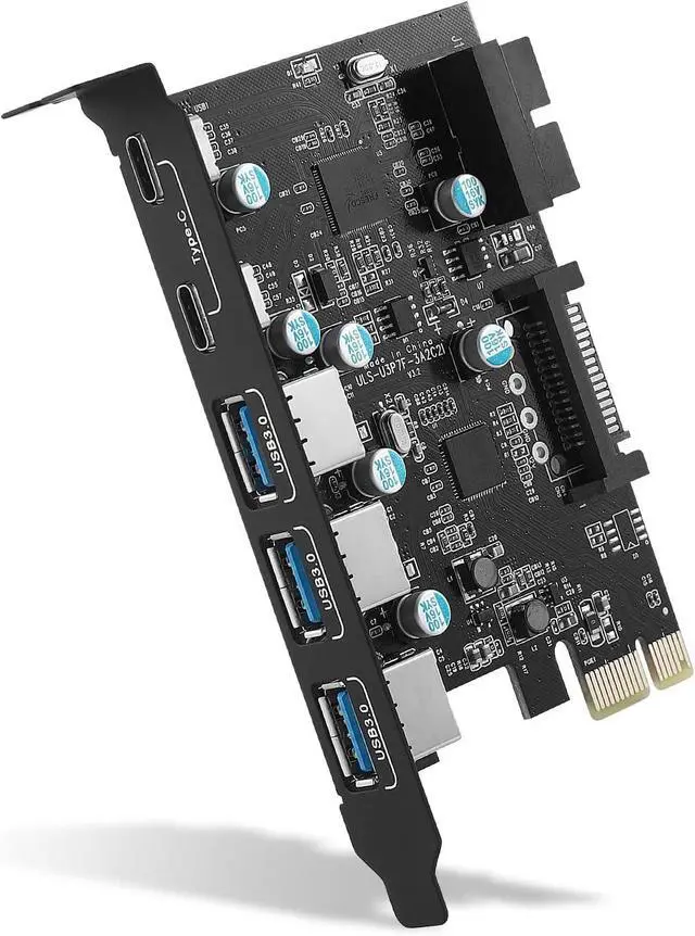 Main image of PCI-E x 1 to USB Expansion Card, 3.0 5Gpbs(3 A - 2 C Internal 19-Pin Header) PCI Express PCIE Motherboard 3.15 4.72 0.7 inch