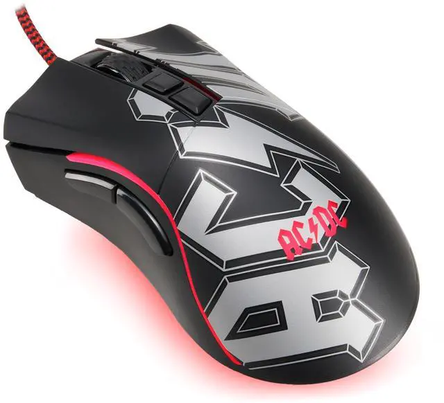Main image of AC/DC Wired Gaming Mouse - 7200 Dpi Optical Sensor Gaming Mouse - Ergonomic Shape - 7 Programmable Buttons - Officially Licensed Gift