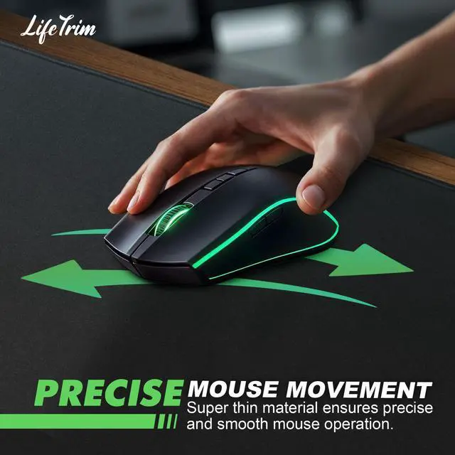 Alt view image 5 of 7 - 36 x 13 Extra Large Mouse Pad Gaming Extended Keyboard Mat Full Desk Cover Oversized Mouse Pad XL Desk Protector Mat Giant Thick Black Gaming XXL Mousepad Large Desk Mats Deskpad