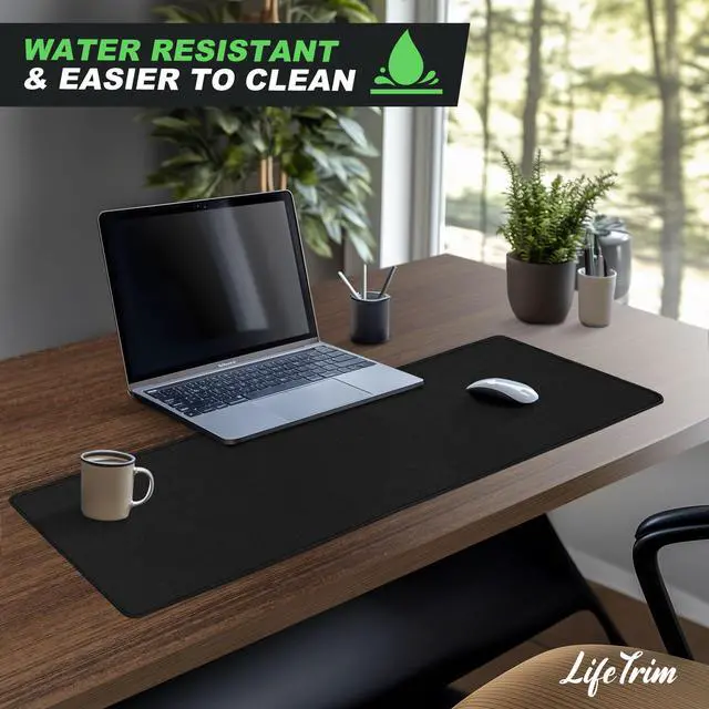 Alt view image 4 of 7 - 36 x 13 Extra Large Mouse Pad Gaming Extended Keyboard Mat Full Desk Cover Oversized Mouse Pad XL Desk Protector Mat Giant Thick Black Gaming XXL Mousepad Large Desk Mats Deskpad