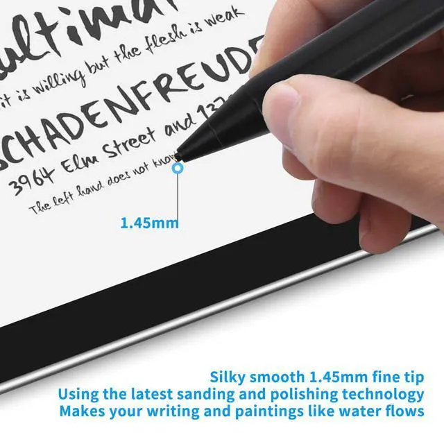 Alt view image 5 of 6 - iPhone 15/14/13/12 Pro Max Stylus Pencil,Active Digital Pen Type C Recharge with 1.5mm Ultra Fine Tip Stylus Pens for iPhone 15/14/13/12 Pro Max Drawing/Notes,Black