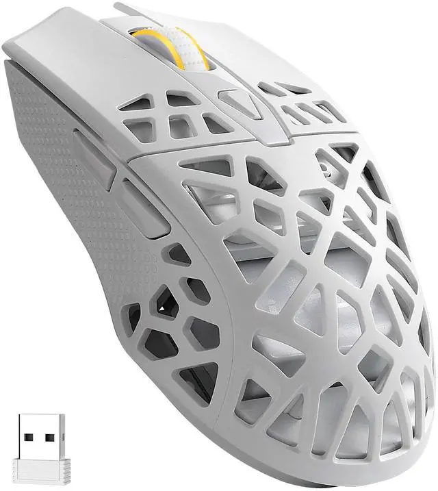 Main image of GM023 Tri-Mode Wireless Gaming Mouse, 79g Ultra-Light Honeycomb Ergonomic Gaming Mouse, 2.4Ghz/BT/Wired, 6-Level DPI 8000, 6 Programmable Buttons, Pro Software