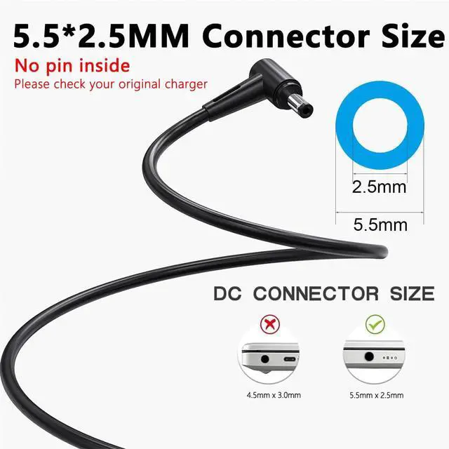 Alt view image 4 of 6 - 230W 19.5V 11.8A AC Laptop Charger Compatible with MSI GS66 GS65 GS76 GS75 WS65 WS66 WS75 WS76 Laptop Power Adapter Supply A12-230P1A A17-230P1A