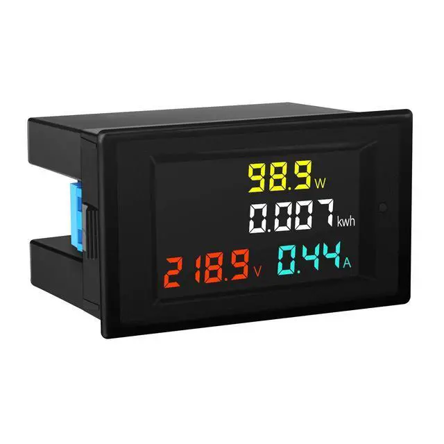 Alt view image 2 of 7 - AC Power Meter, AC 80-300V 100A Voltage Current Color LCD Display Panel, Digital Voltmeter Ammeter Watt Active Power Energy Battery Monitor Multimeter Volt Amp Meter with Current Transformer CT