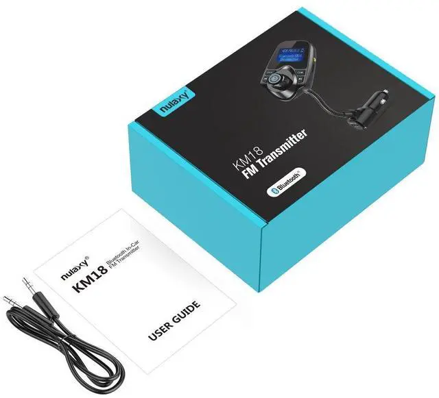 Alt view image 7 of 7 - Bluetooth Car FM Transmitter Audio Adapter Receiver Wireless Hands-Free Car Kit W 1.44 Inch Display (F-Green)