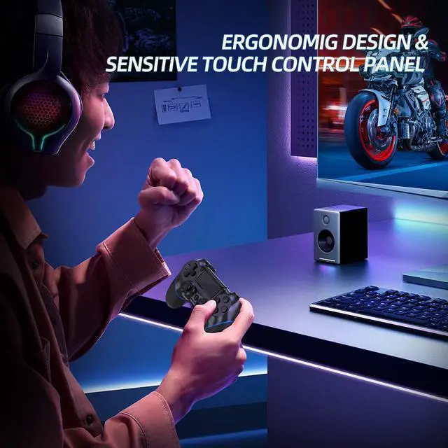 Alt view image 7 of 7 - Wireless Controller Compatible with PS-4/Pro/Slim