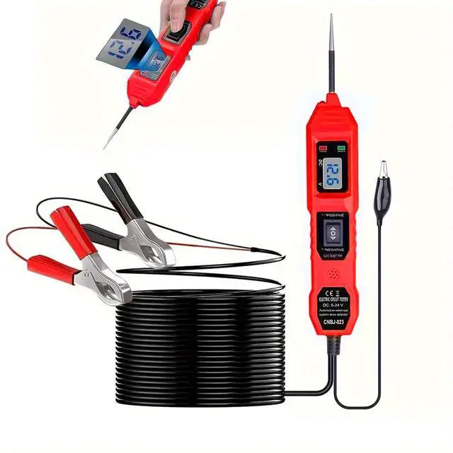 Alt view image 2 of 7 - Car Circuit Tester,Multifunctional Component Activation Electrical Voltage Circuit Tester with LCD Display, 3.5-36V AC/DC Power Tester Digital Display Short Circuit Finder for Continuity Testing
