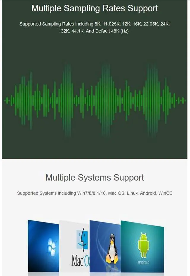 Alt view image 3 of 7 - USB Sound Card with 8 5W Speaker for Raspberry Pi/Jetson Nano, USB to Audio Adapter Support Recording and Playback, Stereo Codec Onboard Microphone and Speaker Header, Driver-Free, Plug and Play