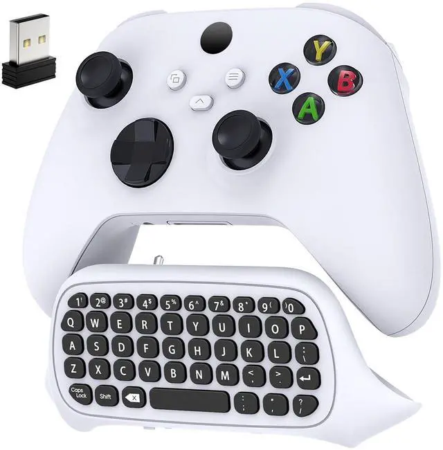 Main image of for Xbox Series X/S, One X/S, Elite One/2 Controller, Wireless Chatpad Gaming Keypad With USB Receiver, Speaker, 3.5mm Audio Jack Accessories (Controller Not Included), White