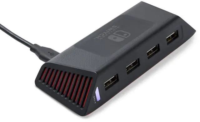 Alt view image 2 of 4 - 4-Port Hi-Speed USB Hub for Nintendo Switch, USB 2.0, 6 ft. USB Cable, Weighted Base, Officially Licensed