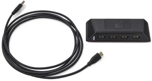 Alt view image 4 of 4 - 4-Port Hi-Speed USB Hub for Nintendo Switch, USB 2.0, 6 ft. USB Cable, Weighted Base, Officially Licensed