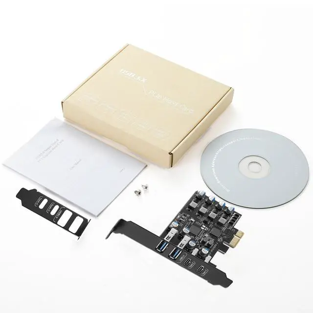 Alt view image 5 of 5 - 4 Ports USB PCIE Card (2 x USB A and 2 x Type C) PCIe USB 3.0 Expansion Card with Low Profile Bracket for Desktop PC