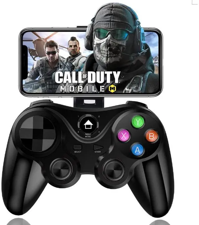 Main image of Wireless Game Controller for iOS & Android, Bluetooth Gamepad Joystick with Phone Holder for iPhone 15/14/13/12, Samsung Galaxy S22/S21/S20, One Plus, TCL, Call of Duty, Apex Legends,Direct Play