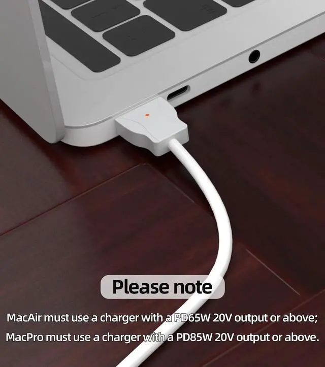 Alt view image 2 of 5 - Magnetic 2 Laptop USB C Charging Cable, 85W 20V 4.25A, 5ft Nylon Braided, Compatible with MacBook Air Pro 2012-2017