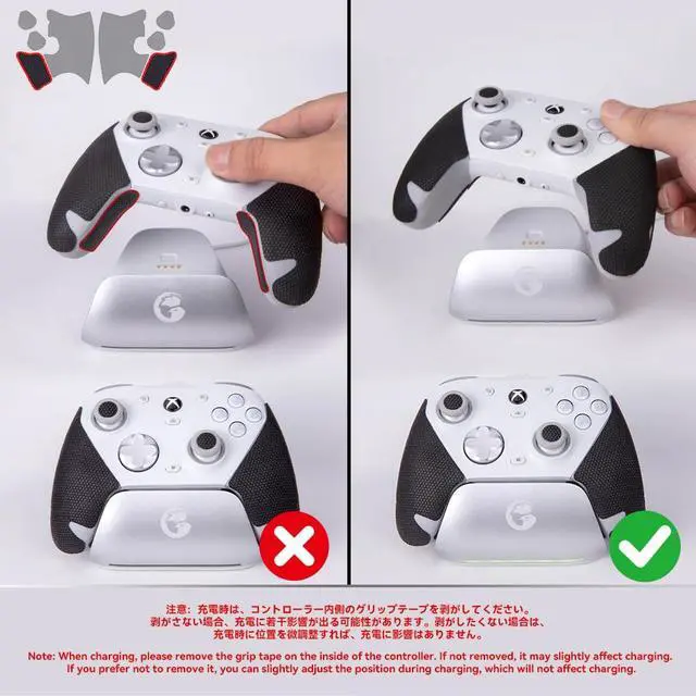 Alt view image 2 of 7 - Controller Grips Tape Compatible with GameSir G7 PRO, Anti-Slip, Sweat-Absorbent, Textured Skin kit, for Controllers Handle Grips (Classic Version - Black)
